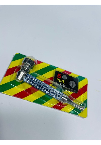 Fosforlu Taşlı Metal Pipo 13 CM