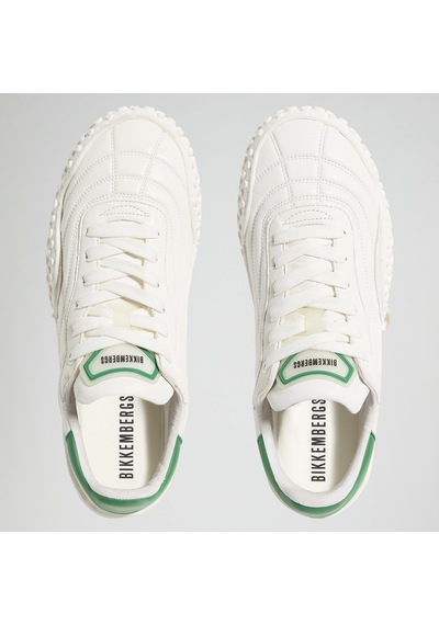 Sneaker Günlük Erkek 27116/cp B Bkku Bikkembergs 64039996 Nappa White/nappa Green Nappa White/nappa Green