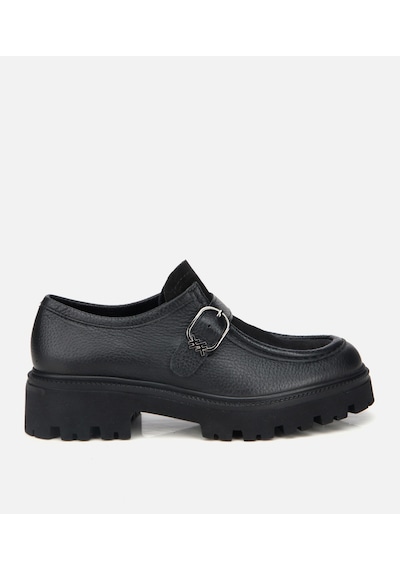 Hotiç Kadın Deri Siyah Toka Detaylı Günlük Loafer 01ayh318360a100 01ayh318360a100 Siyah
