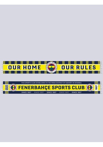 Fenerbahçe Unısex Our Home Our Rules Şal Lacıvert-sarı