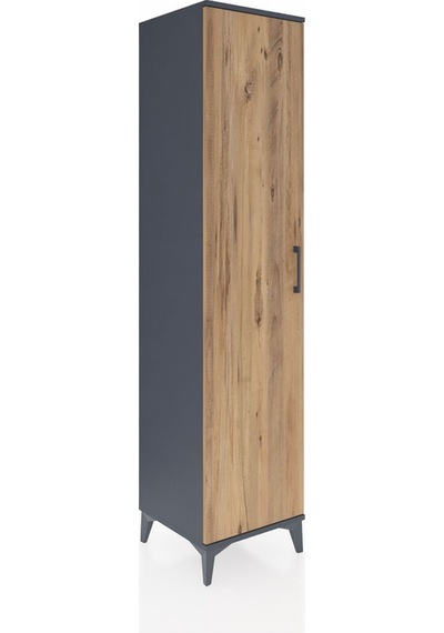Hyperion Dolap 5 Raflı Tek Kapaklı 44x44x195 Antrasit-çam Antrasit