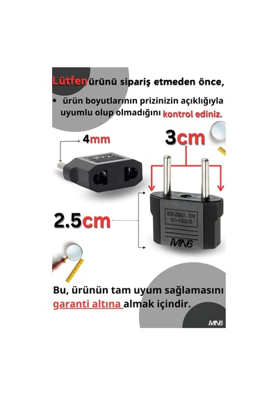 Mn6 M22 Priz Donusturucu Tipi Amerikan-12 Adet-a-kalite.avrupa Priz.şarj Aleti Fiş Dönüştürücü
