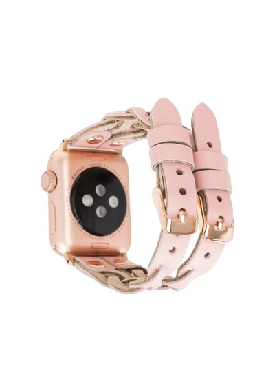 Bouletta Apple Watch Uyumlu Deri Kordon York Double Tour Nu2 Pemb