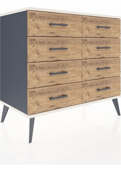 Hyperion Şifonyer 8 Çekmeceli 88x44x80 Antrasit-aytaşı/çam Aytaşı/çam Hyperion Şifonyer 8 Çekmeceli 88x44x80 Antrasit-aytaşı/çam Aytaşı/çam