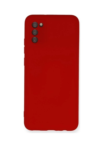 Galaxy A03s Kılıf Nano İçi Kadife Silikon - Kırmızı
