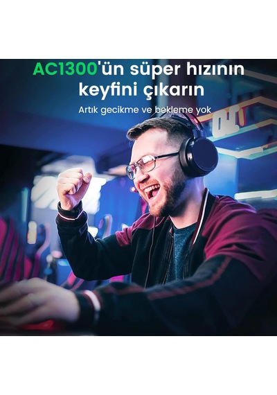 Ugreen AC1300 USB 3.0 1300Mbps 2.4/5Ghz Wi-Fi Kablosuz Alıcı Ağ Adaptörü