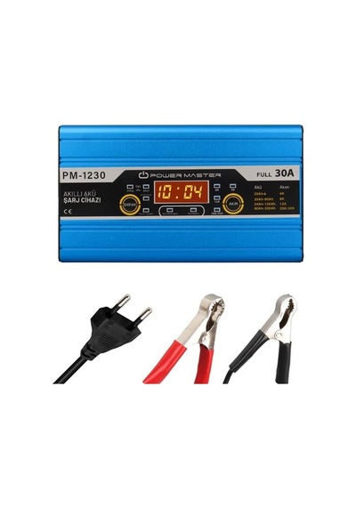 Pm-1230a 12 Volt 30 Amper Lcd Ekranlı Akıllı Akü Şarj Cihazı