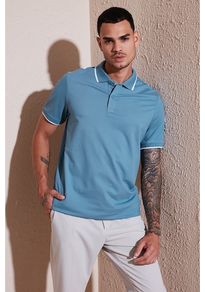 Buratti Pamuklu Regular Fit Erkek Polo Yaka T Shirt 5902063 Açık Mavi Buratti Pamuklu Regular Fit Erkek Polo Yaka T Shirt 5902063 Açık Mavi