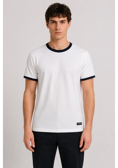 Alexandergardi Yaka Detaylı T-shirt Beyaz
