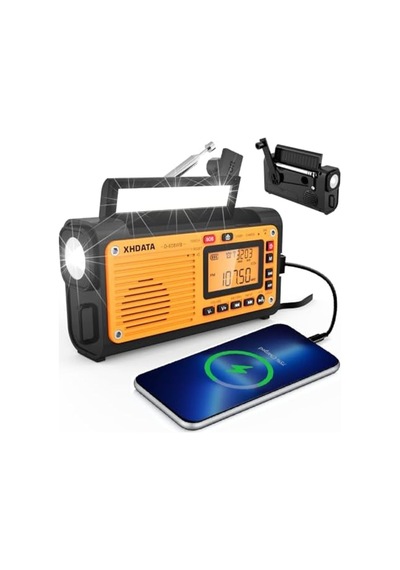 XHDATA D-608WB FM/SW/MW/NOAA Çok Bantlı Taşınabilir Acil Durum Radyosu