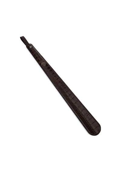 Tamer Tanca Unisex Hakiki Deri Kahverengi Kroko Kerata Çekecek 147 Kerata Sk25-26 Kahve Kroko