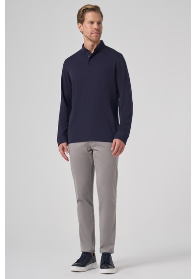 Morven Erkek Lacivert Trend Polo Yaka Rayon Sweatshirt 26ks063004200 Lacivert