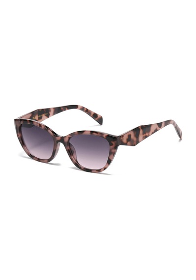 Evara Mor Retro Kedi Gözü Kemik Çerçeve Kalın Sap Unisex Uv400 Vintage Retro Güneş Gözlüğü