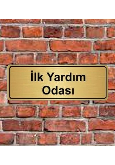 10X20 Cm Ilk Yardım Odası Yazılı Metal Yönlendirme Levhası