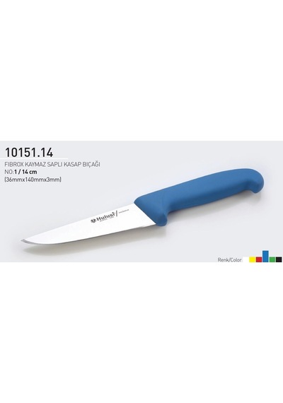 Fibrox Kaymaz Saplı Kasap Bıçağı 14 Cm No.1 Hulusi - Drita Bıçak 36mm X 140mm X 3mm 10151.14