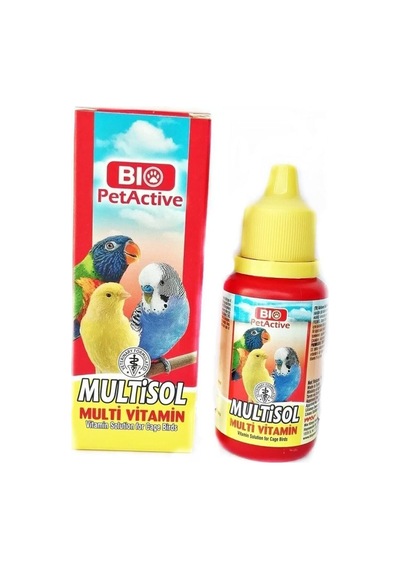 Multisol Multivitamin Papağan Kanarya Muhabbet Kuşu Kuş Vitamini 30ml