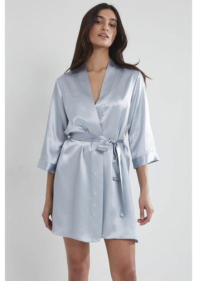 Pierre Cardin Saten Kısa Tek Sabahlık 1010 Pudra Mist (513744511) Çok Renkli