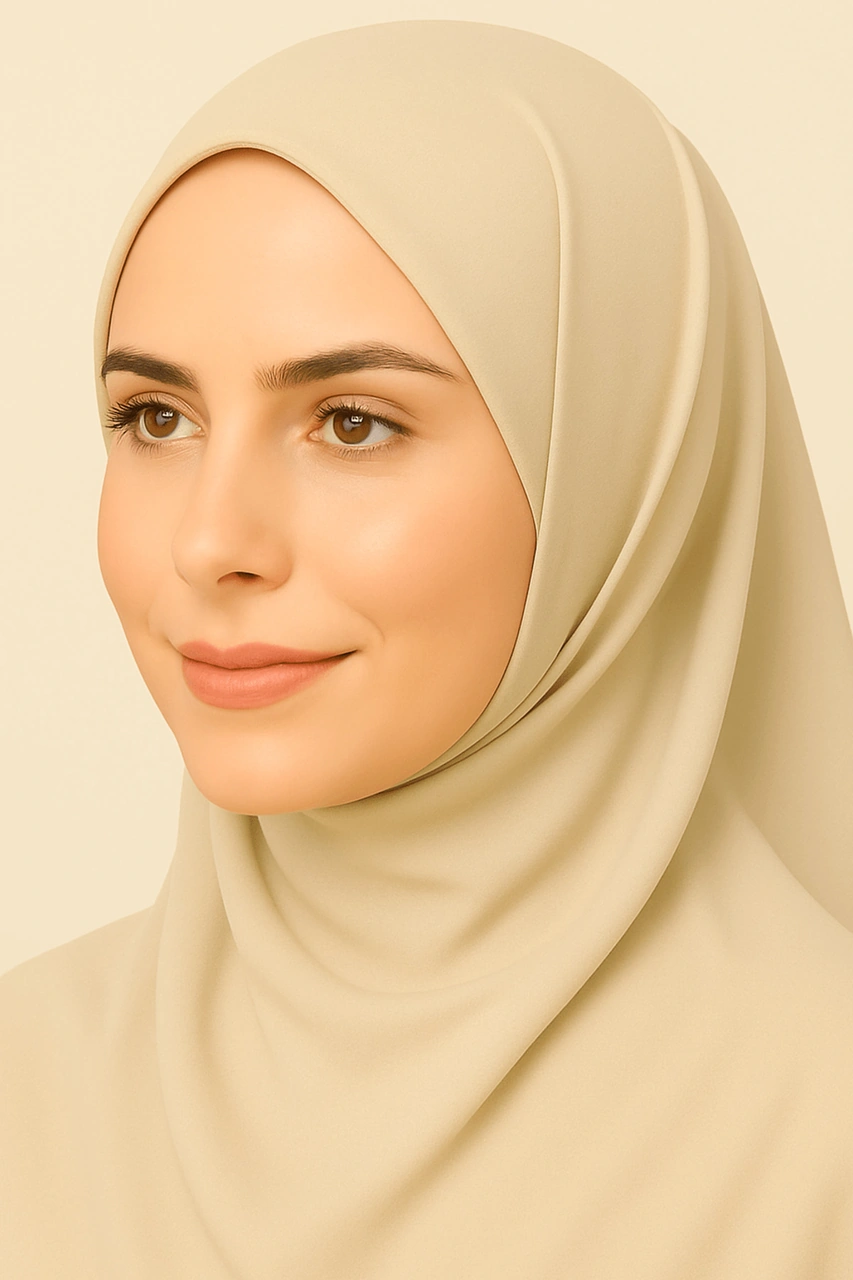 Mim Eşarp Enba Premium Jersey Sandy Şal - 75x190 Cm BEj