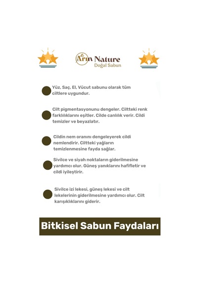 Sabun Doğal Güzel Kokulu El Yüz Saç Cilt Vücut Orijinal Bitkisel Siirt Bıttım Sabunu 120g - 7 Adet Karışık