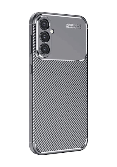 Samsung Uyumlu Galaxy A26 Uyumlu Kılıf Auto Focus Karbon Kapak - Gri