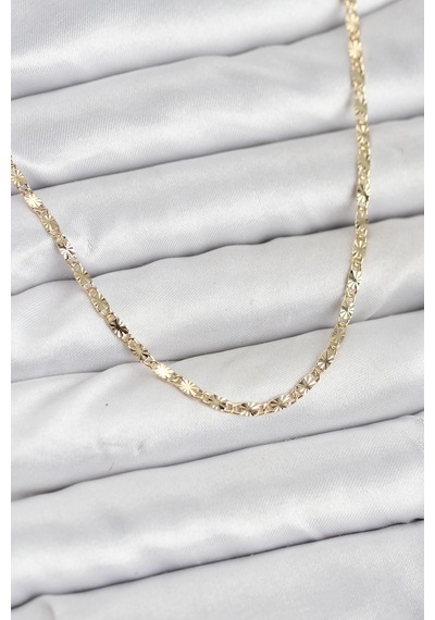 Cm 14k Gold Renk Lazerli Zincir Model Kadın Kolye Diğer