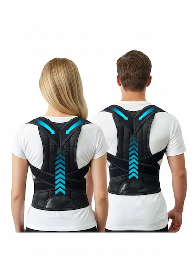 Ayarlanabilir Sırt Ve Bel Duruş Düzeltici Korse Unisex Postür Korsesi Dik Duruş Korsesi Standart