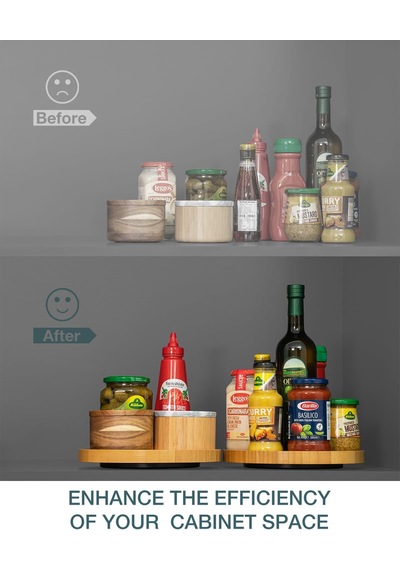 Bambu Tembel Susan Döner Tabla Düzenleyici 10 İnç, Mutfağınızı Zarif Oyma Desenlerle Dekorlandırın, Büyük Rulo İle Zahmetsiz Döndürme, Dolap, Kiler, Tezgah Üstü Ve Masa Düzenlemesi İçin İdeal Çok Renkli Bambu Tembel Susan Döner Tabla Düzenleyici 10 İnç, Mutfağınızı Zarif Oyma Desenlerle Dekorlandırın, Büyük Rulo İle Zahmetsiz Döndürme, Dolap, Kiler, Tezgah Üstü Ve Masa Düzenlemesi İçin İdeal Çok Renkli