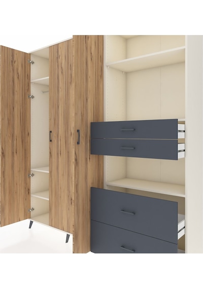 Hyperion Dolap 12 Raflı 4 Çekmeceli Tek Askılı 220x44x243 Aytaşı-çam/antrasit Atlas Çam/antrasıt Hyperion Dolap 12 Raflı 4 Çekmeceli Tek Askılı 220x44x243 Aytaşı-çam/antrasit Atlas Çam/antrasıt