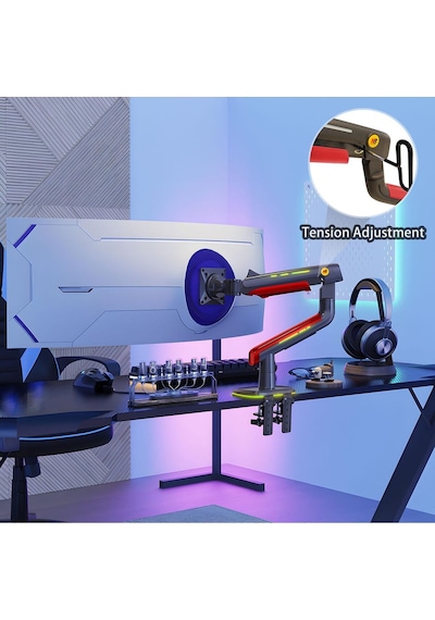 North Bayou F5 Ergonomic Rgb Li Monitör Kolu 32-60 Gazlı Pistonlu Gaming Monitör Stand
