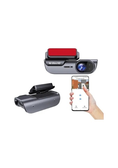 4k Ultra Hd Akıllı Araç İçi Kamera - Wi-fi Bağlantılı, 24 Saat Park Monitörlü, Gece Görüşlü Ve Döngüsel Kayıt Özellikli Sürüş Kayıt Cihazı Dash Cam