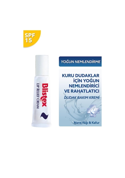 Blistex Lip Relief Cream SPF10 Çatlamış Dudaklar için Bakım Kremi 6 ML