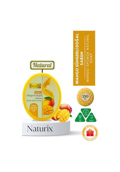 Mango Süngerli Sabun 150 Gr Peeling Etkili Ve Nemlendirici Sabun