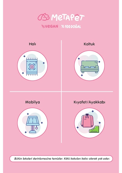 Metapet Bebek Pudralı  Kedi İdrar ve Çişi Koku Giderici Tuvalet Leke Çıkarıcı Sprey 500 ML