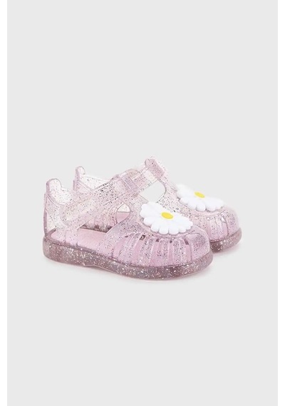 Kız Çocuk S10322 Tobby Gloss Flor Sandalet - Rosa 385-tr.rosa Multi Glitter