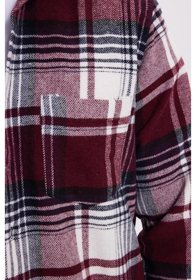 Tudors Erkek Regular Fit Rahat Kesim Kışlık Kareli Oduncu Gömlek-42116 Bordo