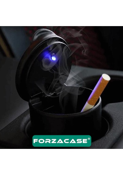 Forzacase Işıklı Araç İçi Küllük Kapaklı Oto Araba Küllüğü Fc848