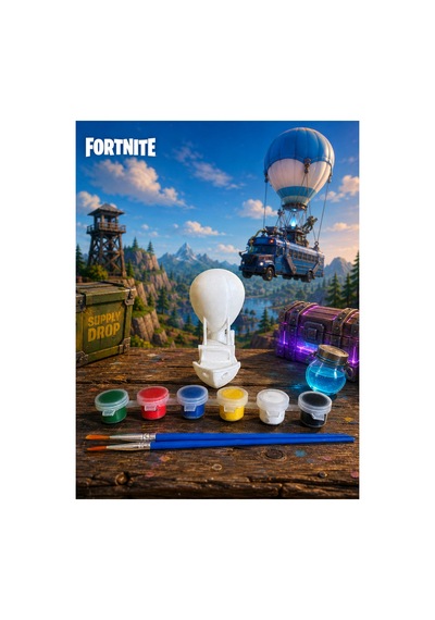 3d Fortnite Figür Boyama Seti - Kendin Boya Hobi Ve Etkinlik Seti - Akrilik Boya + 2 Fırça