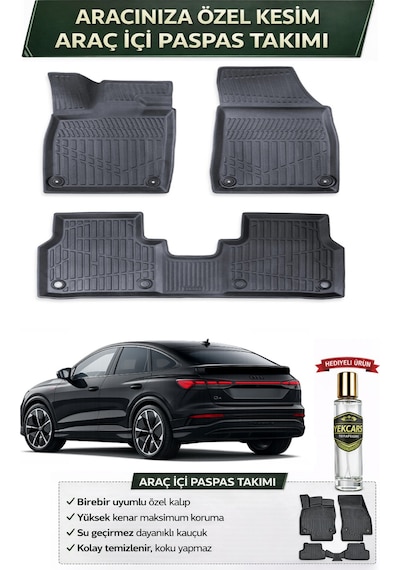 Audi Q4 E-tron 2020 Model Aracınıza Özel Üretim Esnek Kauçuk Paspas Takımı