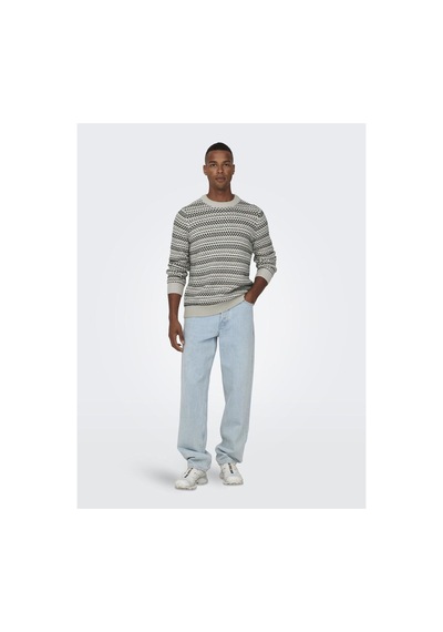 Only & Sons Strick Kazak Onsmusa Kazak Silver Lining