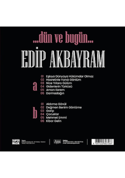 Edip Akbayram - Dün Ve Bugün Plak
