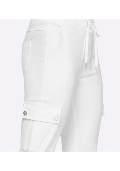 Bulalgiy Kadın Beyaz Kargo Pantolon - Bga451916 Beyaz