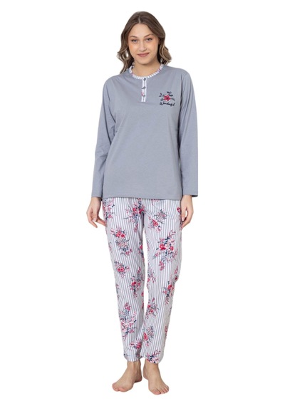 Abbas Erdem Erdem Pijama Takımı Dfn004 Gri