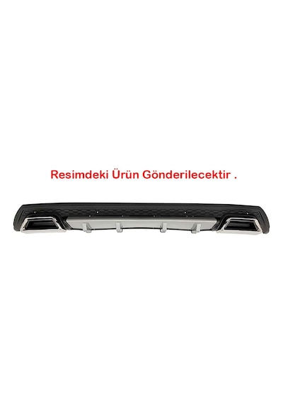 Renault Kangoo Gri Difüzör Çiftli Kare Egzoz Görünümlü D Tip Difizör