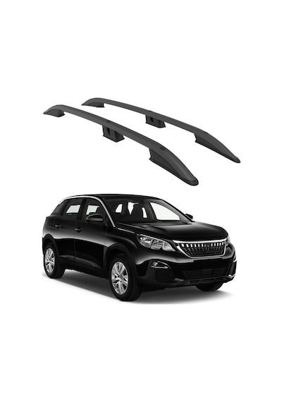 Peugeot 3008 2017-2023 Turtle Crown Tavan Çıtası Siyah