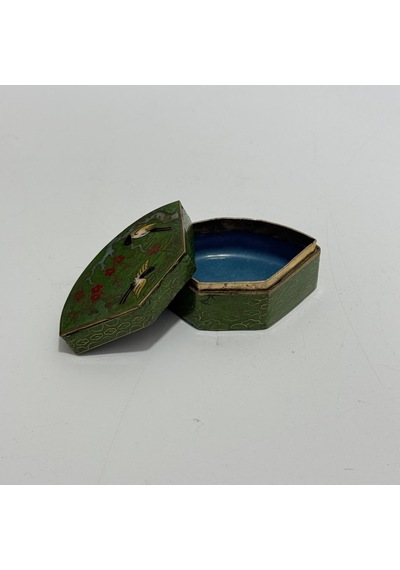 Antika Cloisonne Minyatür Kutu 5,5x3,4cm 139