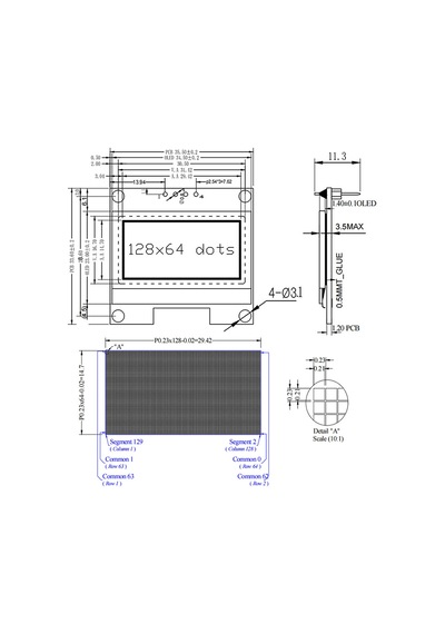 1.3 Inch Iıc Beyaz Oled Lcd Modül I2c Seri 1.3 Ssh1106 Dc 3.3v 5v 128x64 Pixel Grafik Lcd Display