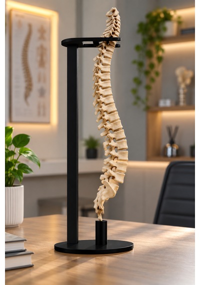 Anatomik Omurga Modeli 47 Cm Standlı Dekoratif İnsan İskeleti Figürü