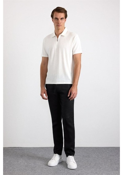 Süvari Beyaz Regular Dikey Çizgili Baskısız Ajurlu Fermuarlı Polo Yaka Tişört Sts1014000015-bey Süvari Beyaz Regular Dikey Çizgili Baskısız Ajurlu Fermuarlı Polo Yaka Tişört Sts1014000015-bey