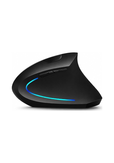 Ergonomik Dikey Kablosuz Mouse, 2.4 Ghz Usb Alıcı Ve Bluetooth Bağlantılı, Type-c Şarjlı, 6 Tuşlu, Ayarlanabilir Dpı, Windows Mac Linux Uyumlu 7043 Siyah