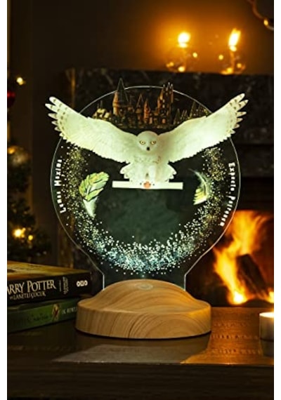 Harry Potter Hediyesi Hogwarts Hedwig 3d Led Lamba, Hediye Baykuş Gece Lambası